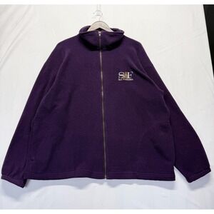 Andy's Fleece Jacket Womens XL Purple San Francisco‎ Logo Mock Neck Full Zip